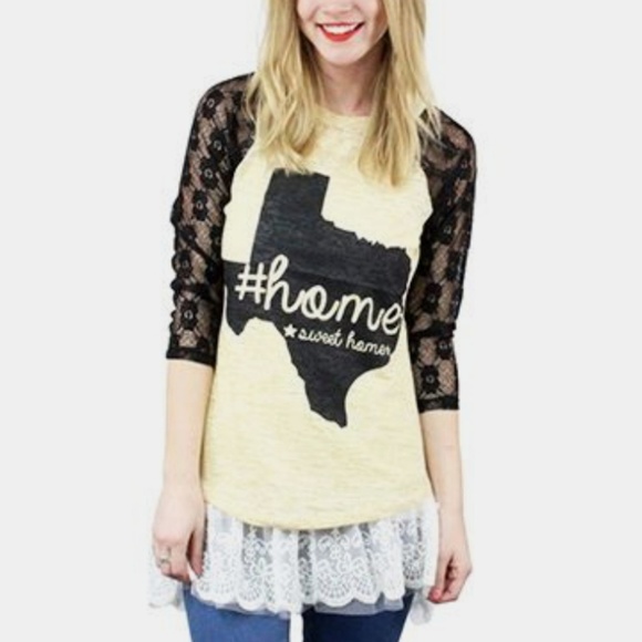 NWT! USA T-Shirt in Lace (Home Grown Print) - Picture 4 of 4